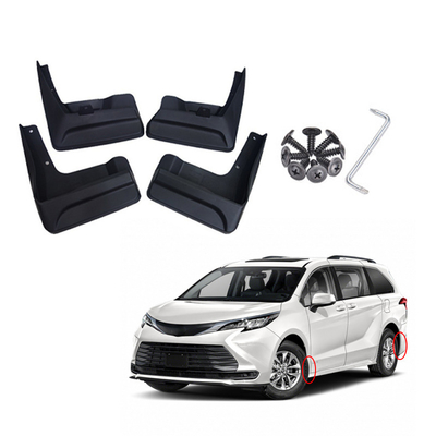 Automotive Parts Accessories Parts Fender Flares Mud Flap Guards For Toyota Sienna 2018 2019 2020 2021 2022